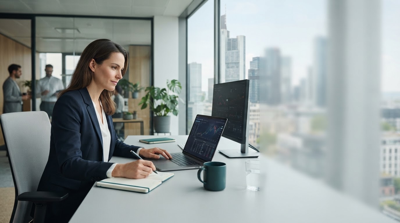 Luno Xyrem predictive analytics dashboard used by a freelancer to review capital allocation